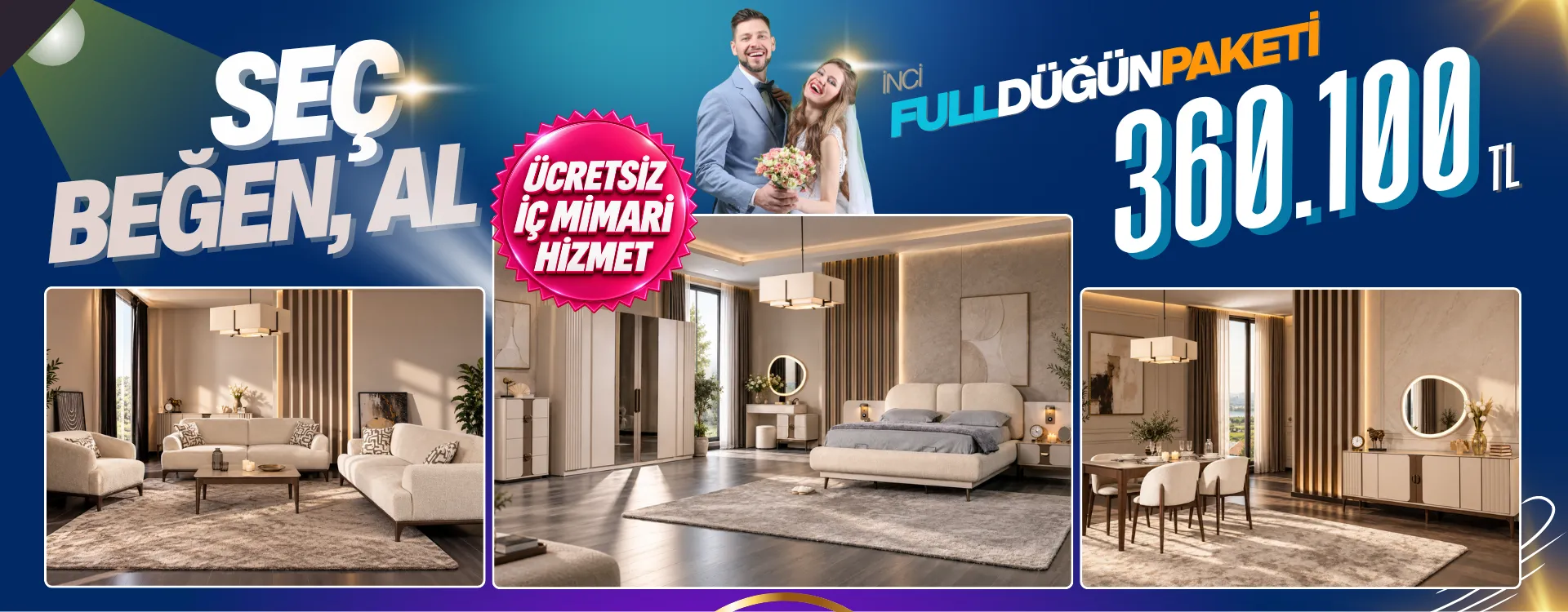 İnci Full Düğün Paketi 360.100 TL