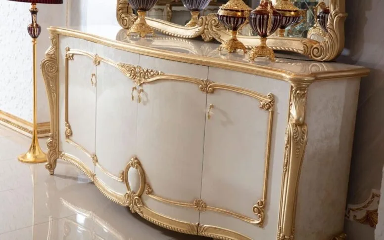 Hk İnci Klasik Krem Gold Yemek Odası — 4. görsel
