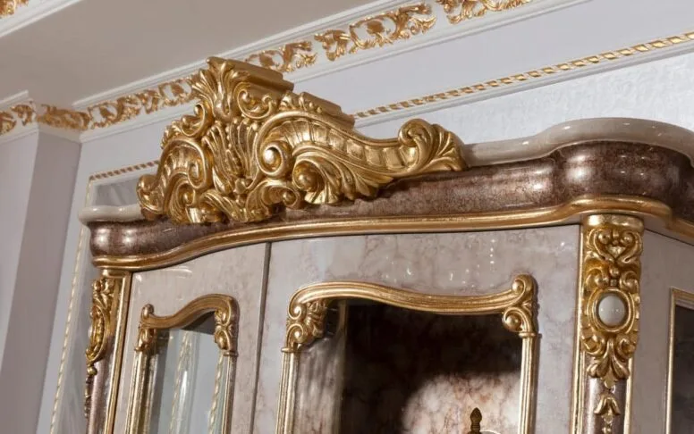 Hk İnci Klasik Krem Gold Yemek Odası — 5. görsel