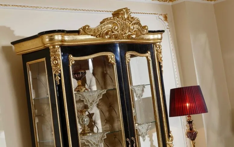 Hk İnci Klasik Siyah Gold Yemek Odası — 6. görsel