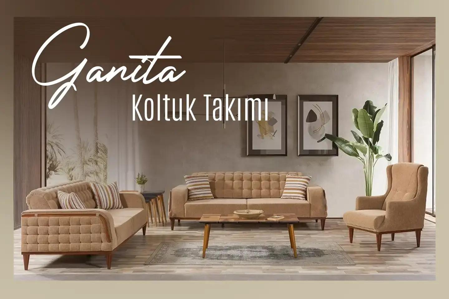 Ucuz Koltuk Takımı 3+3+1: Ganita Koltuk Takımı