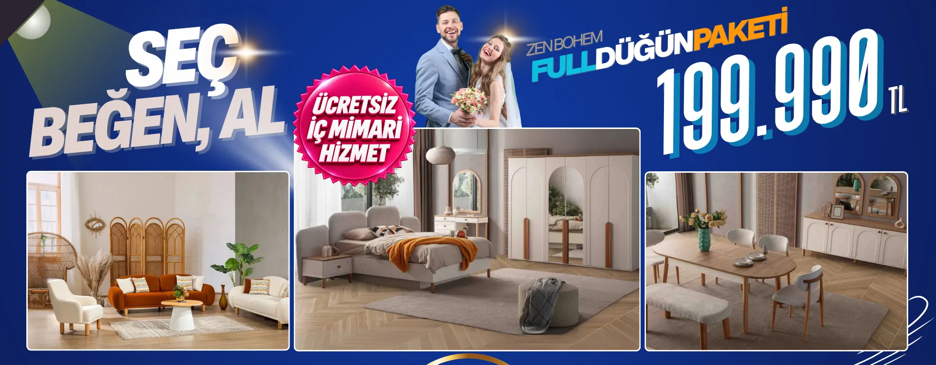Zen Bohem Full Düğün Paketi 199.990 TL