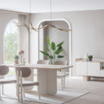 Modern çizgilerle tasarlanan yemek odası takımı, konsol ve masa detaylarıyla evinize prestij kazandırır.