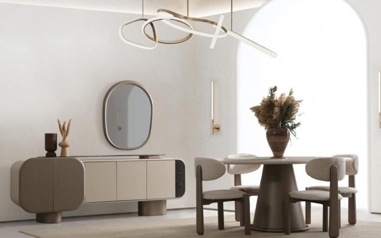 Kaliteli işçilik, modern tasarım! Masa ve konsol detaylarıyla göz dolduran yemek odası takımı