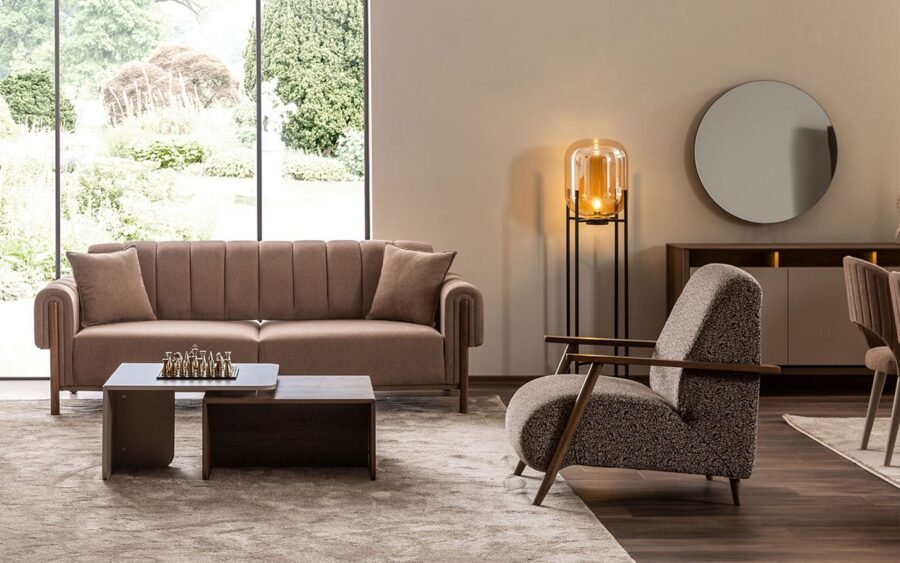 Konforu ve şıklığı bir arada sunan Özbay Mobilya koltuk takımları.