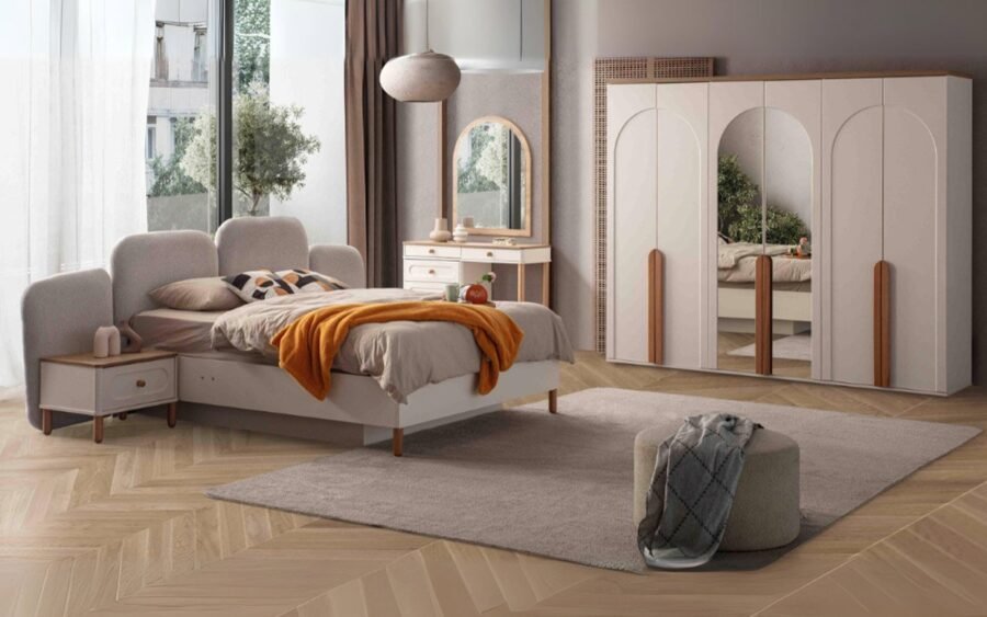 Bohem yatak odası dikkat çeken çizgileri ve detayları ile şık ve kullanışlı bir modeldir.