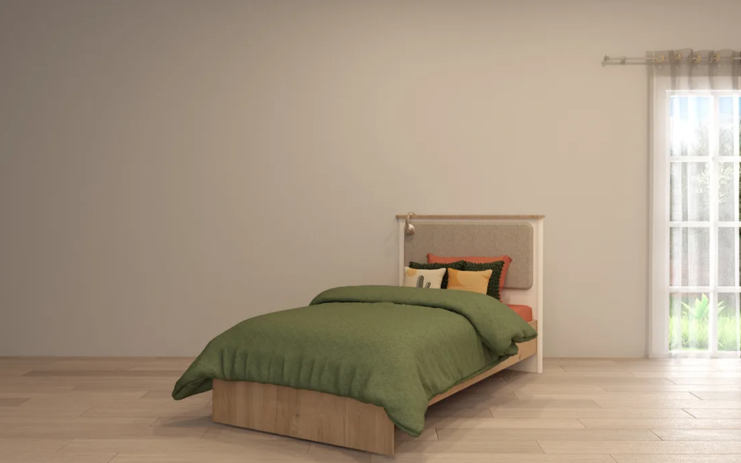 Modera Başlıklı Karyola (100x200)