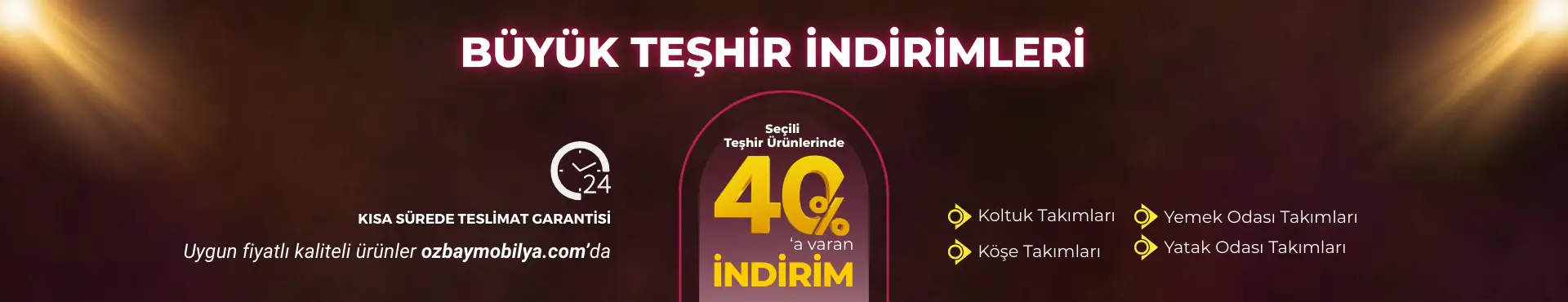 Mobilya teşhir ürünlerinde indirim