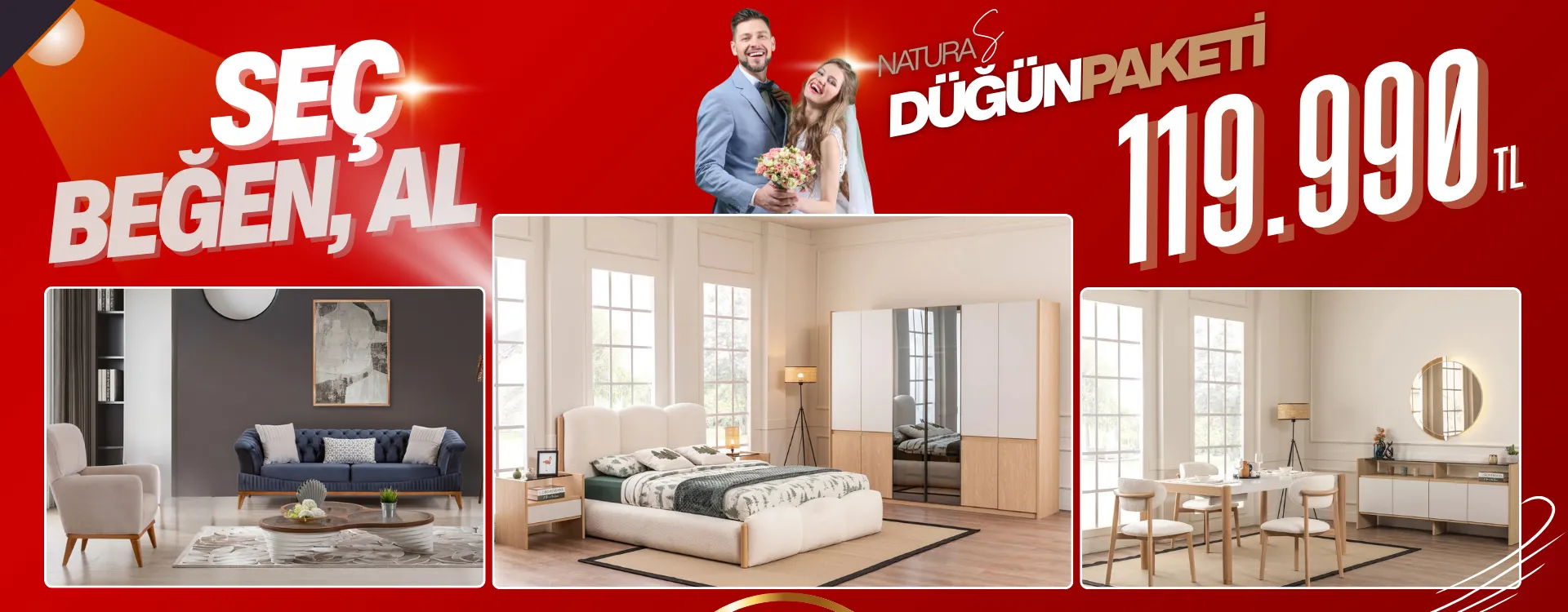 natura small dugun paketi 1 | Özbay Mobilya