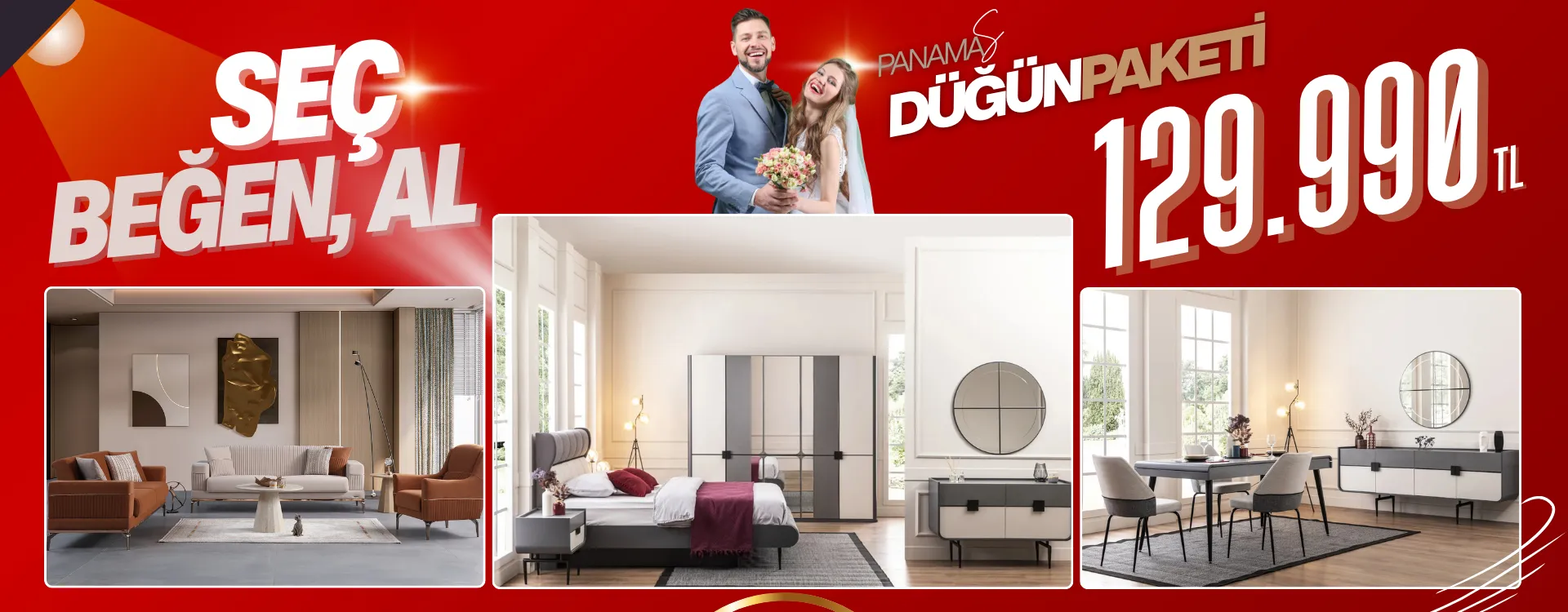 panama small dugun paketi | Özbay Mobilya