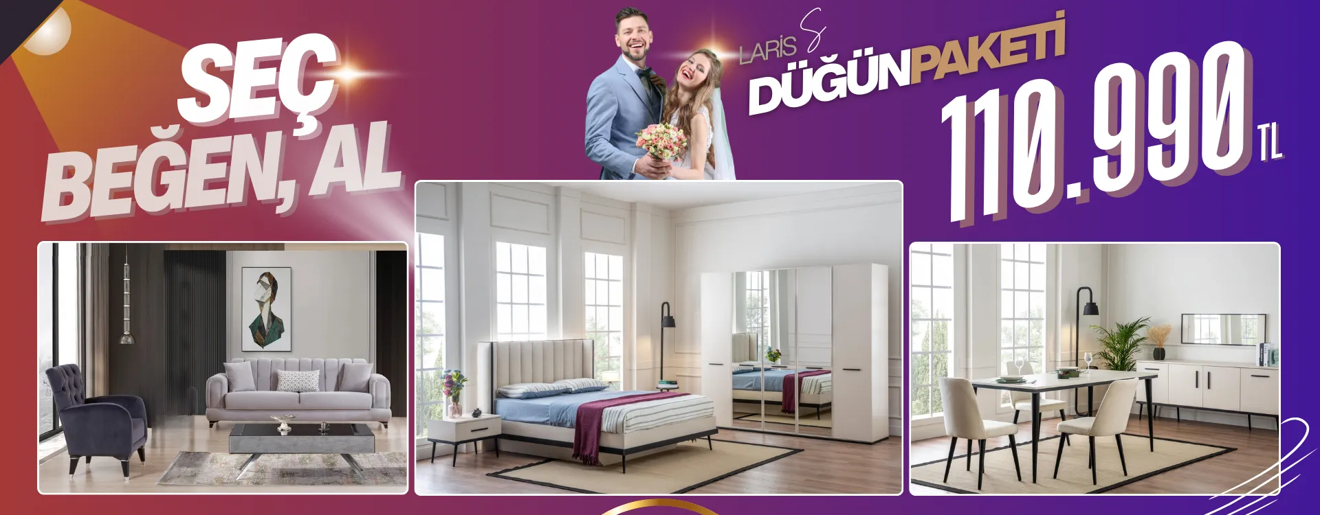 laris small dugun paketi | Özbay Mobilya
