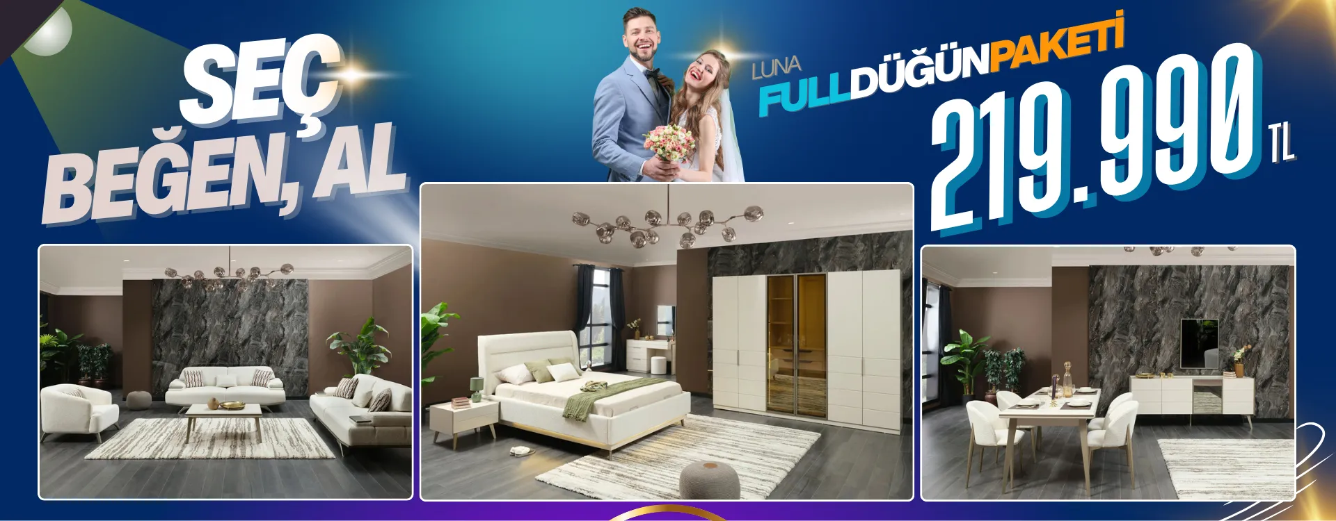 luna full dugun paketi | Özbay Mobilya