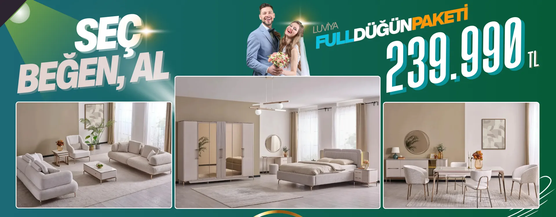 luviya full dugun paketi | Özbay Mobilya