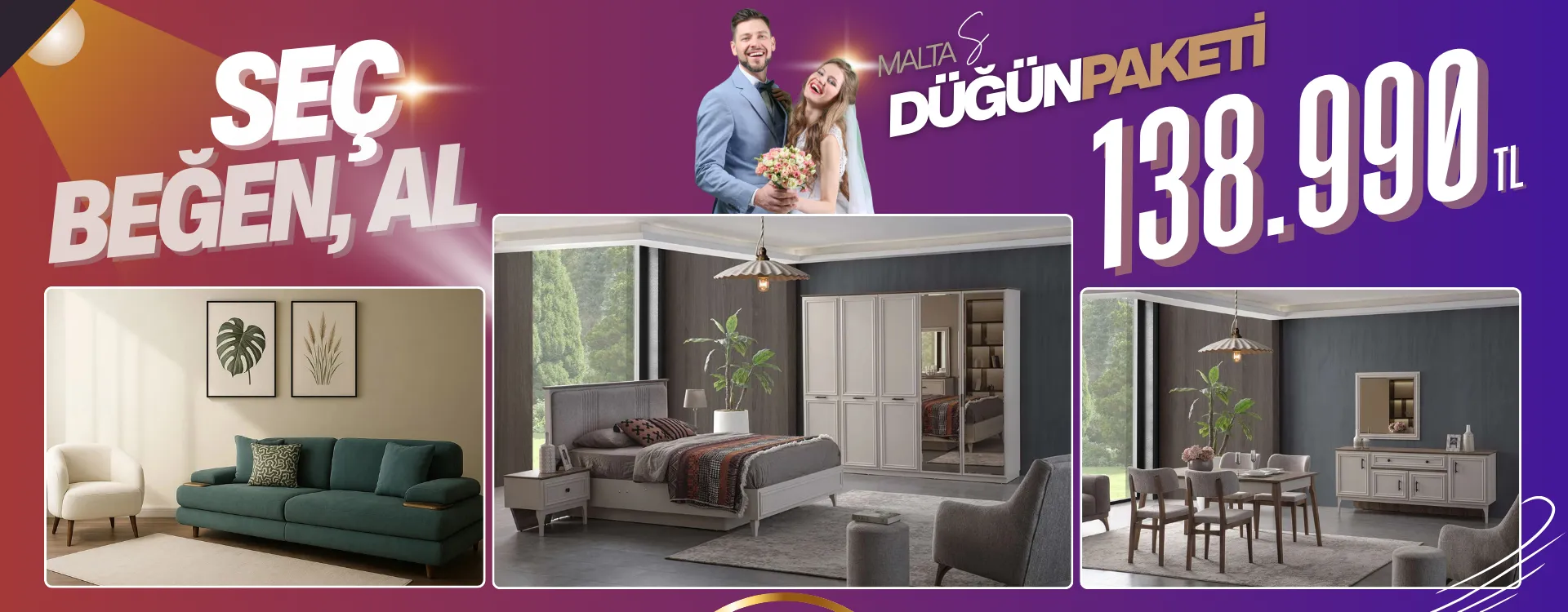 malta small dugun paketi | Özbay Mobilya