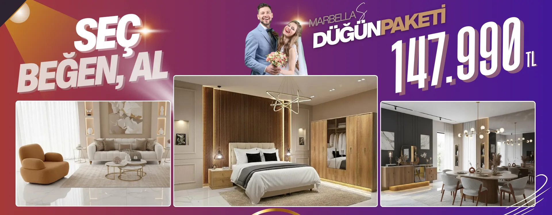 marbella small dugun paketi | Özbay Mobilya