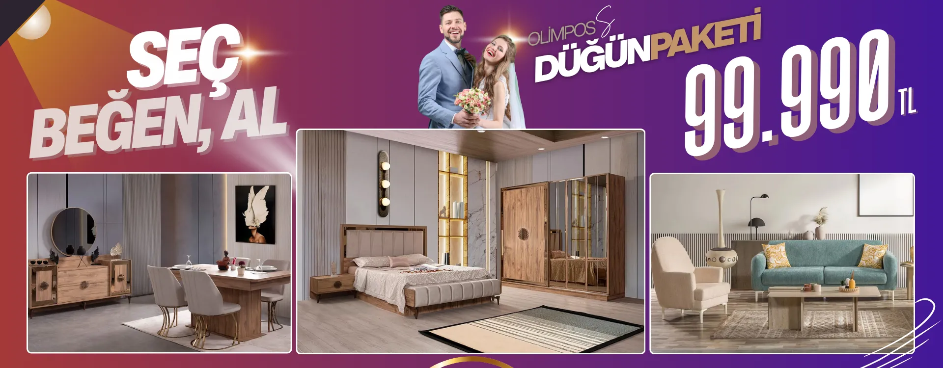 olimpos small dugun paketi | Özbay Mobilya