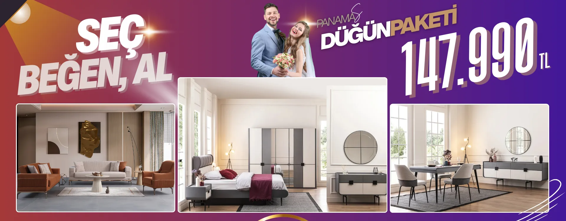 panama small dugun paketi | Özbay Mobilya