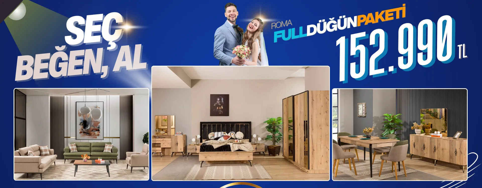 roma full dugun paketi | Özbay Mobilya