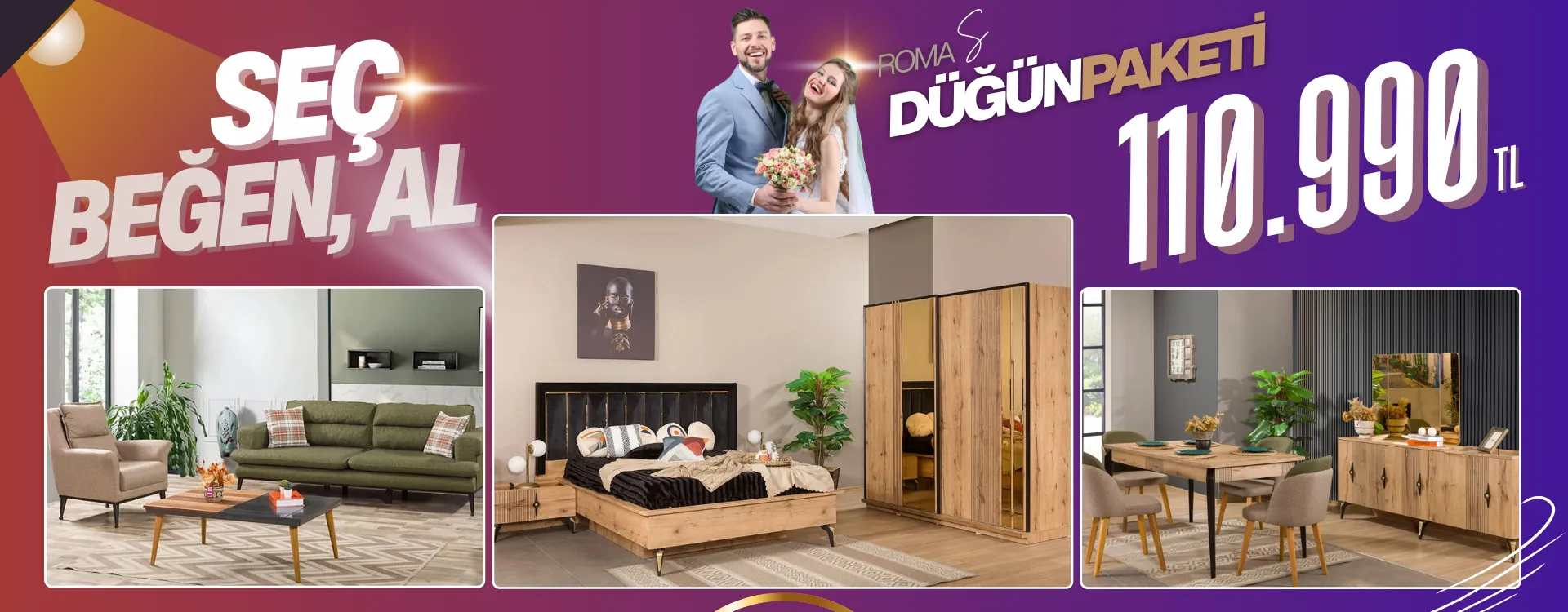 roma small dugun paketi | Özbay Mobilya