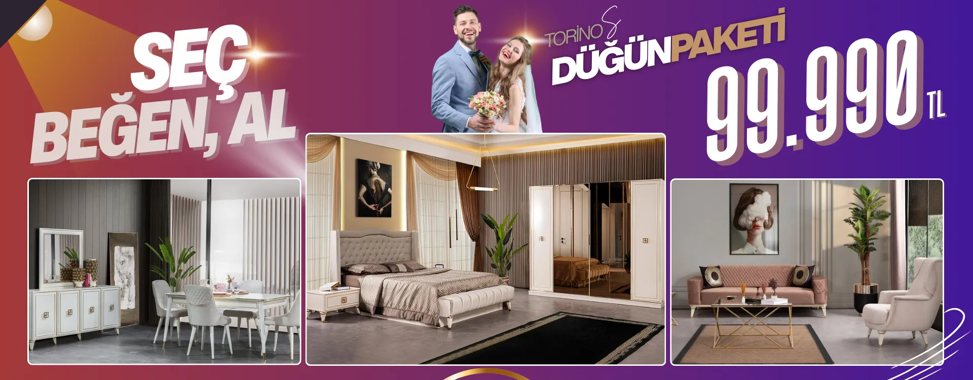 torino small dugun paketi | Özbay Mobilya