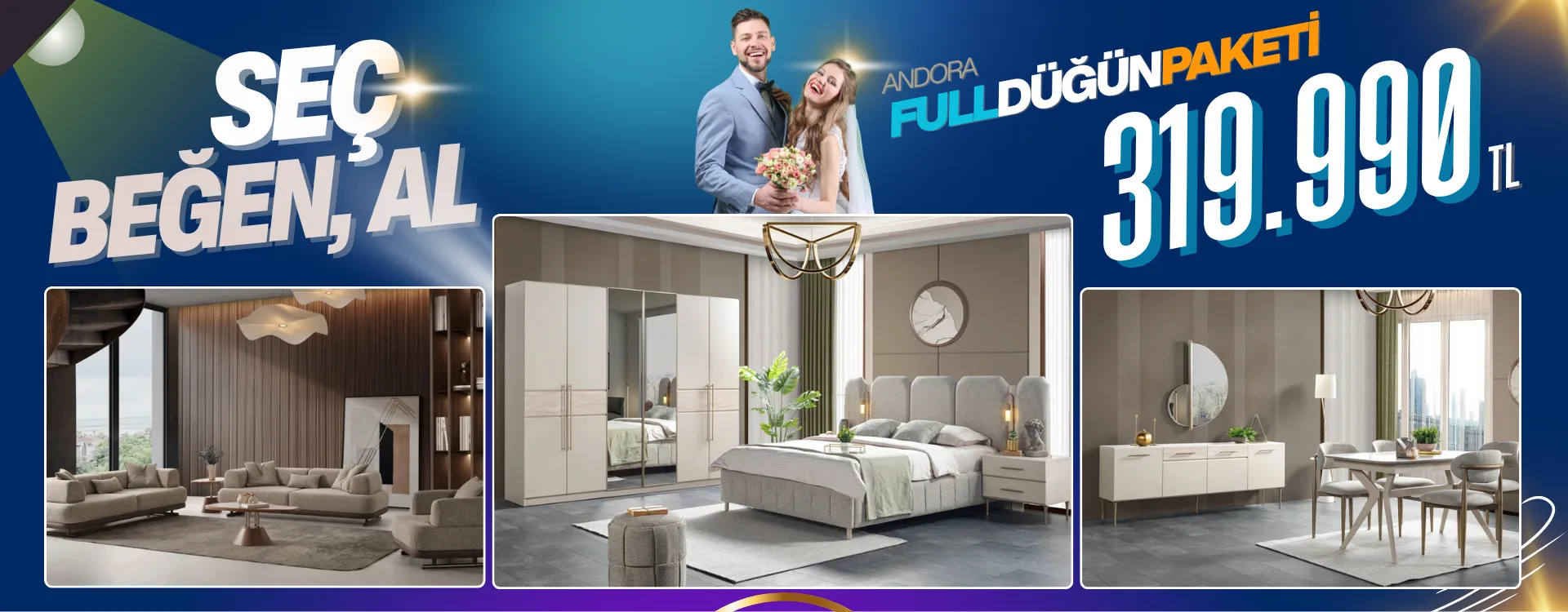 andora full dugun paketi | Özbay Mobilya