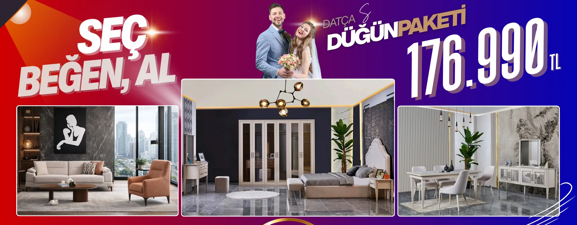 datca small dugun paketi | Özbay Mobilya