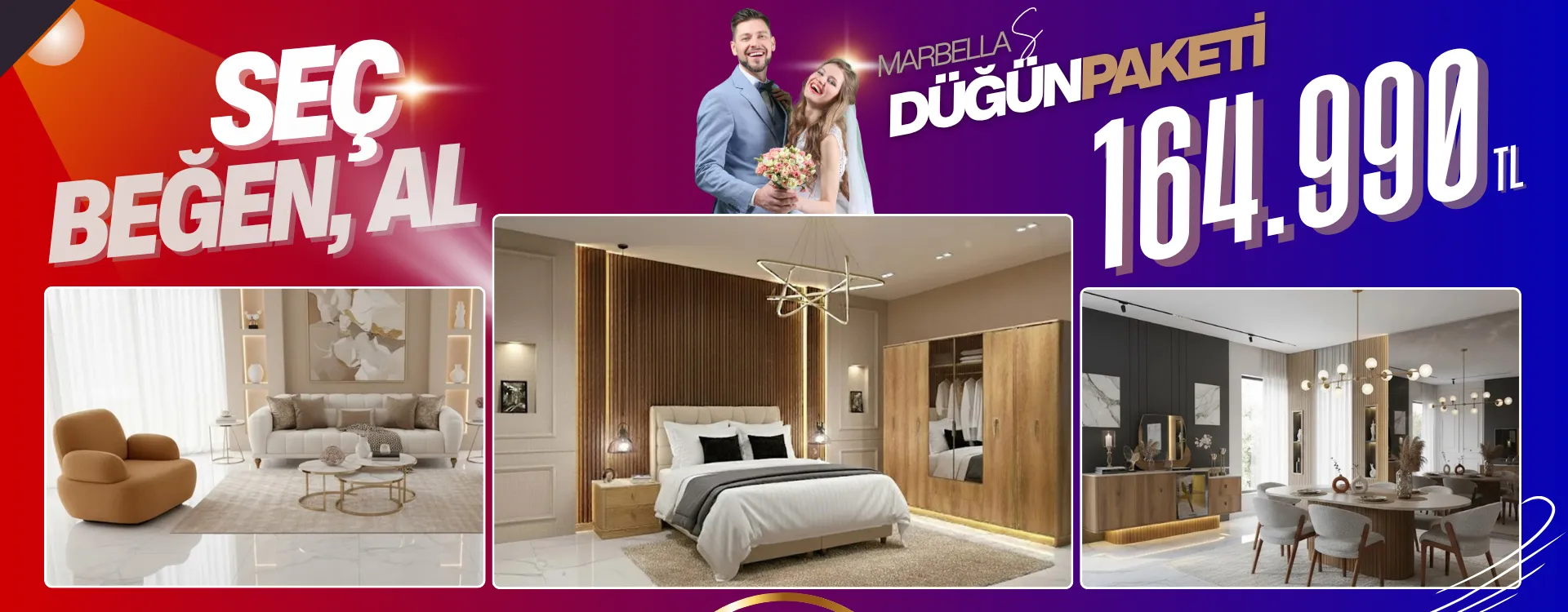 marbella small dugun paketi | Özbay Mobilya