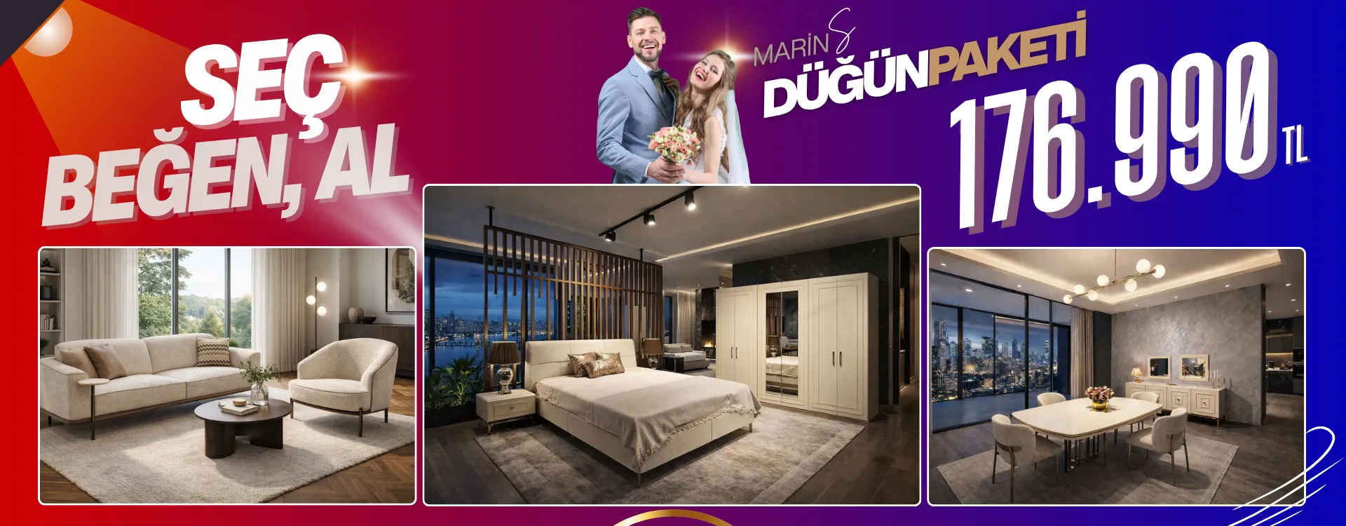 marin small dugun paketi | Özbay Mobilya