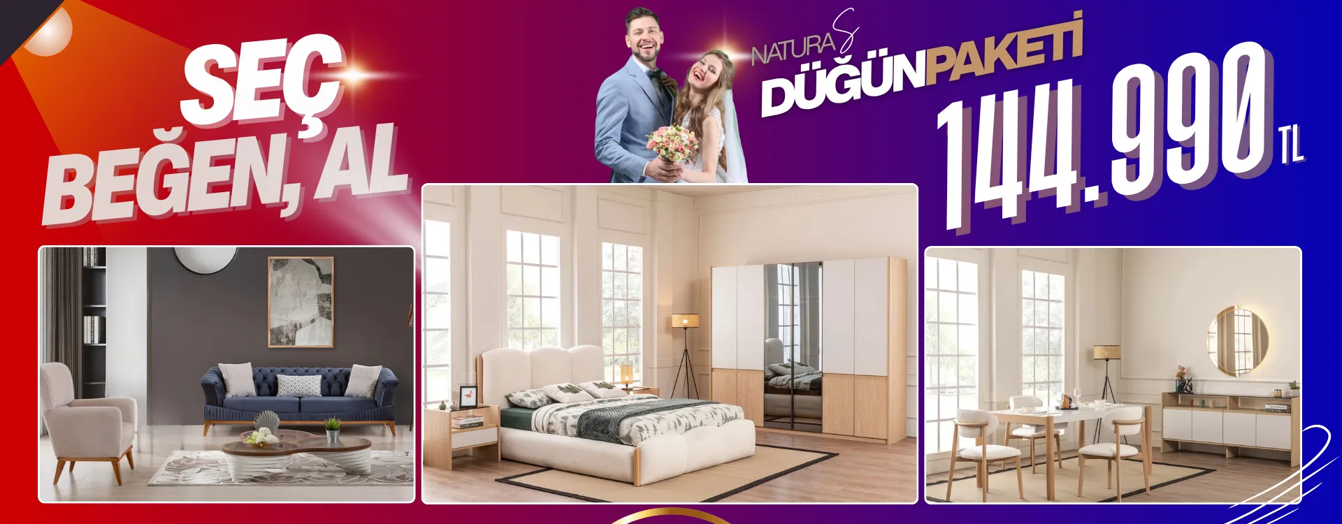 natura small dugun paketi 1 | Özbay Mobilya