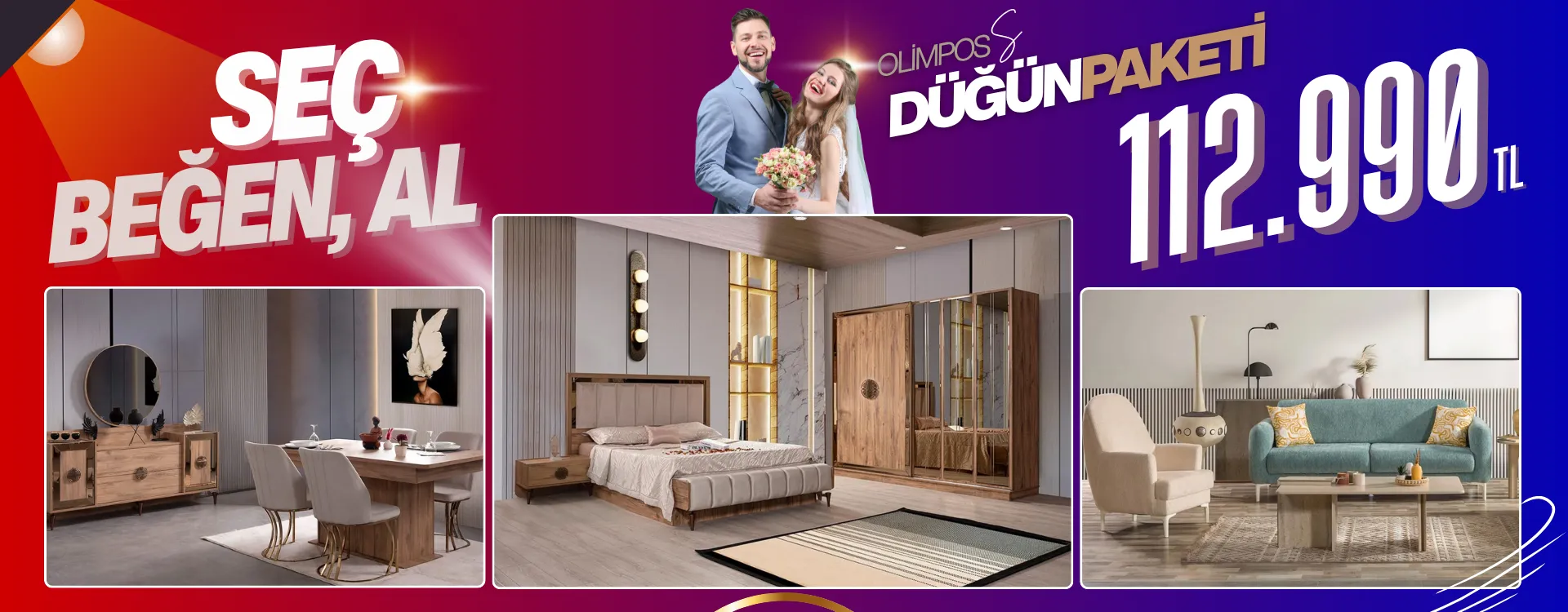olimpos small dugun paketi | Özbay Mobilya