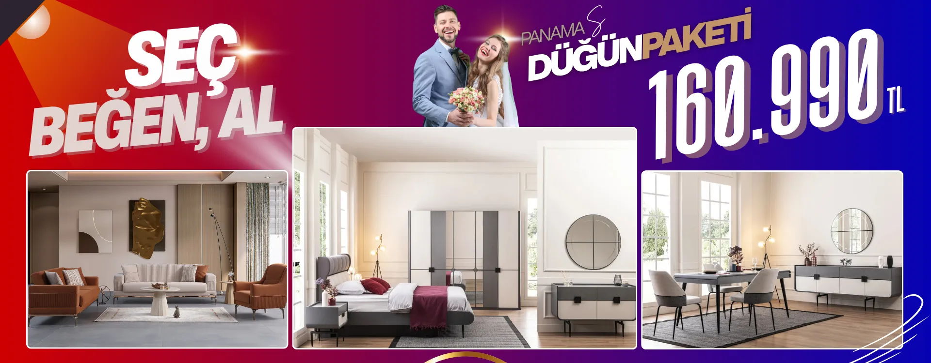panama small dugun paketi | Özbay Mobilya