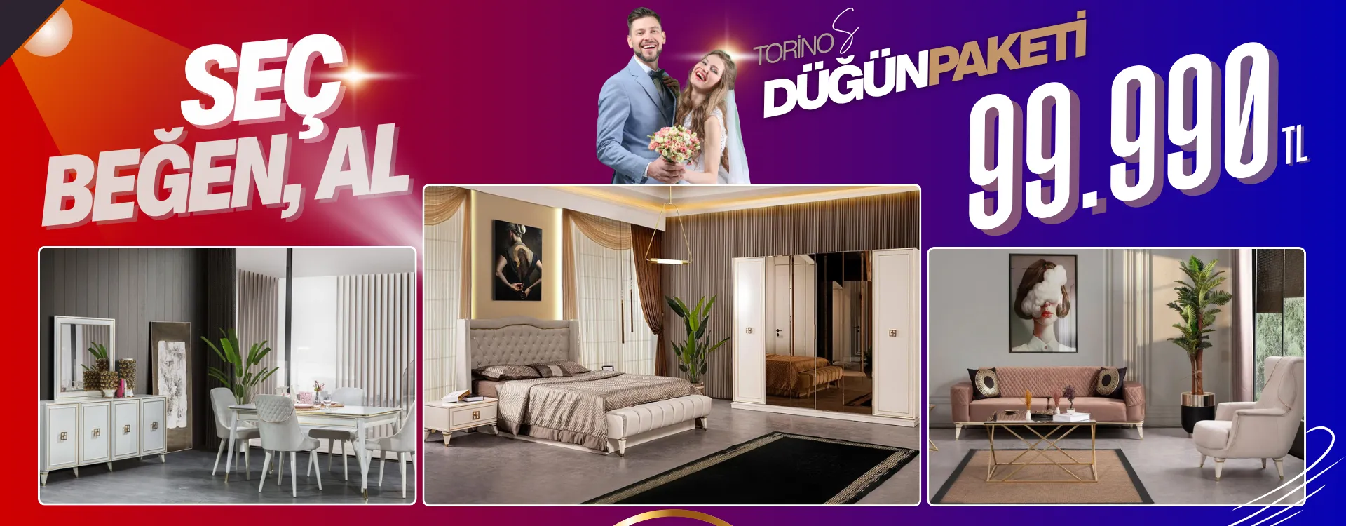 torino small dugun paketi | Özbay Mobilya