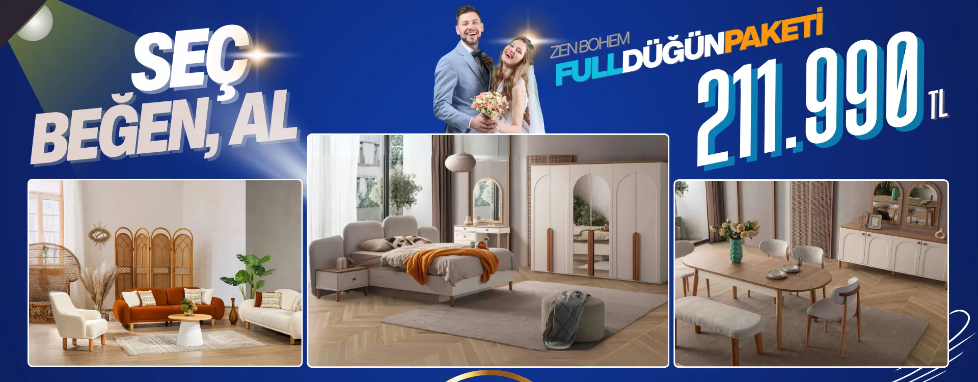 zen bohem full dugun paketi | Özbay Mobilya