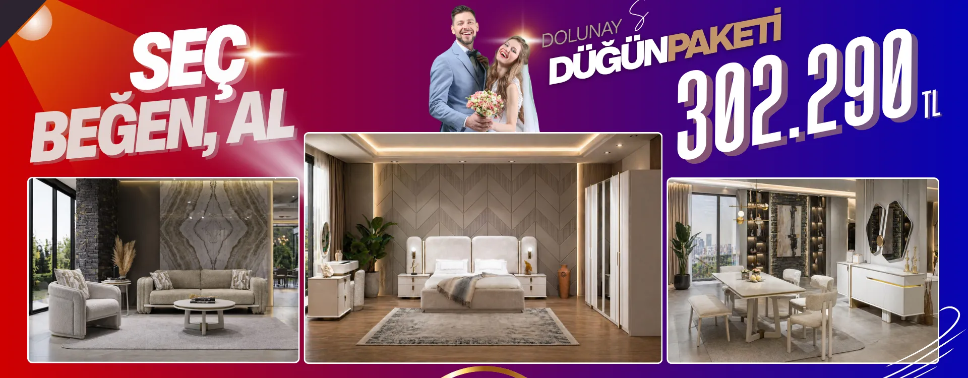 dolunay small dugun paketi | Özbay Mobilya