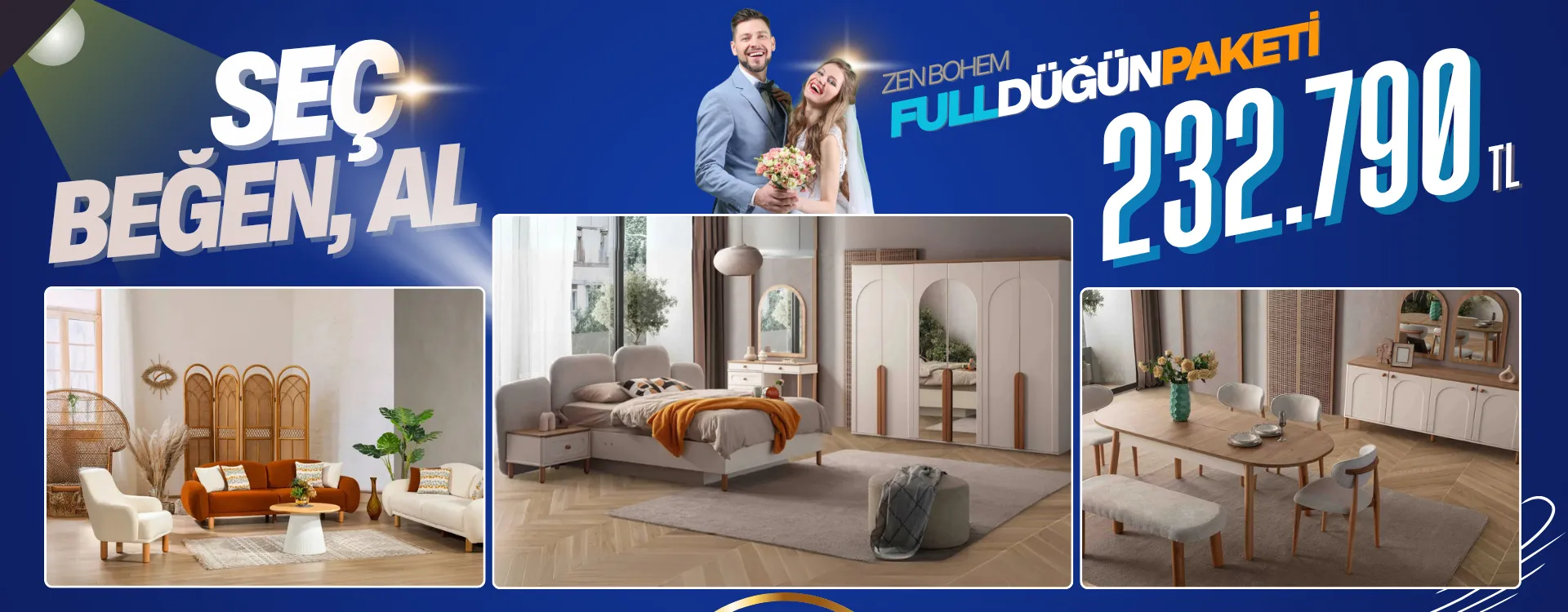 zen bohem full dugun paketi | Özbay Mobilya